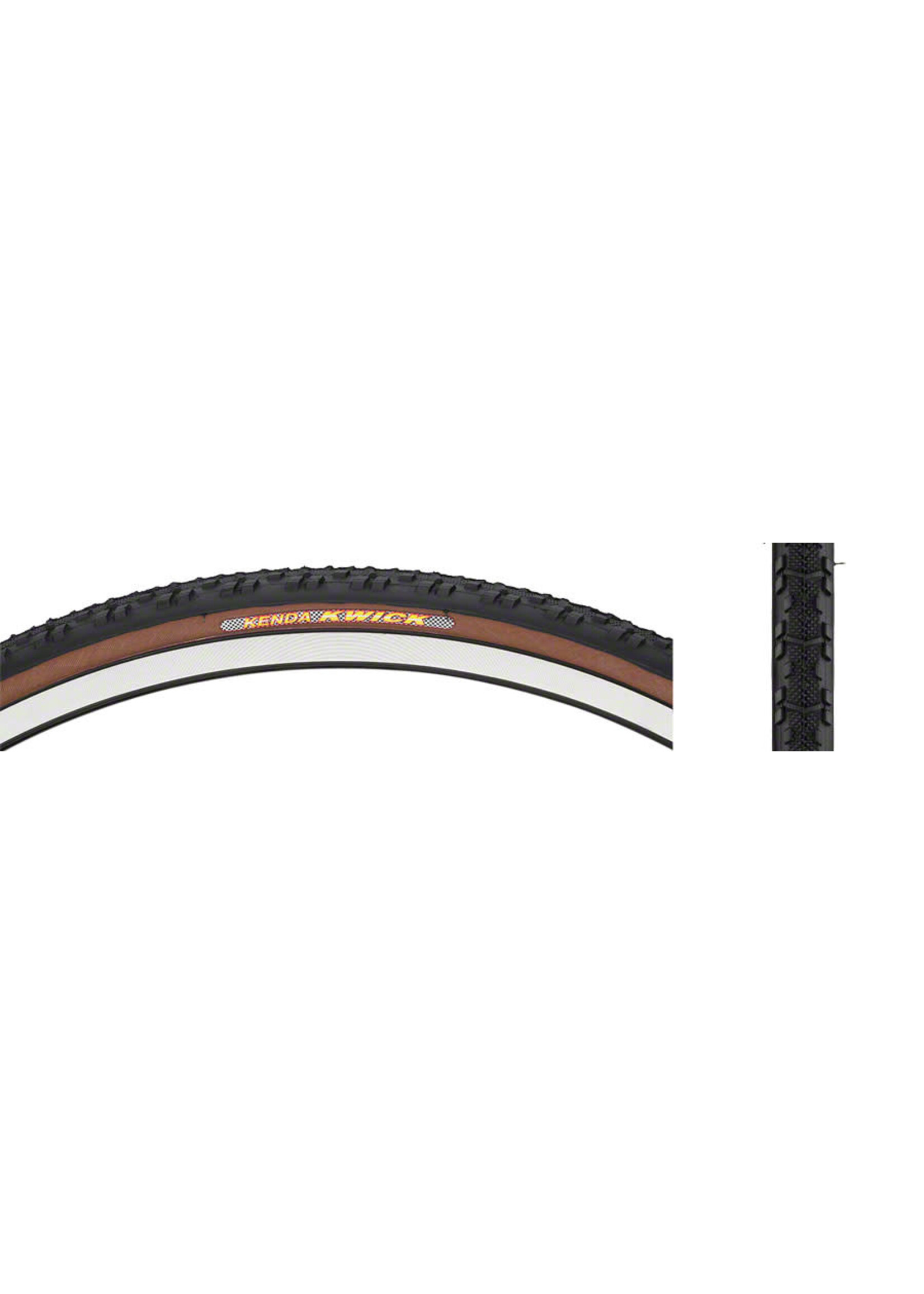 Kenda Kenda Kwick Tire - 700 x 30, Clincher, Wire, Black/Mocha, 60tpi