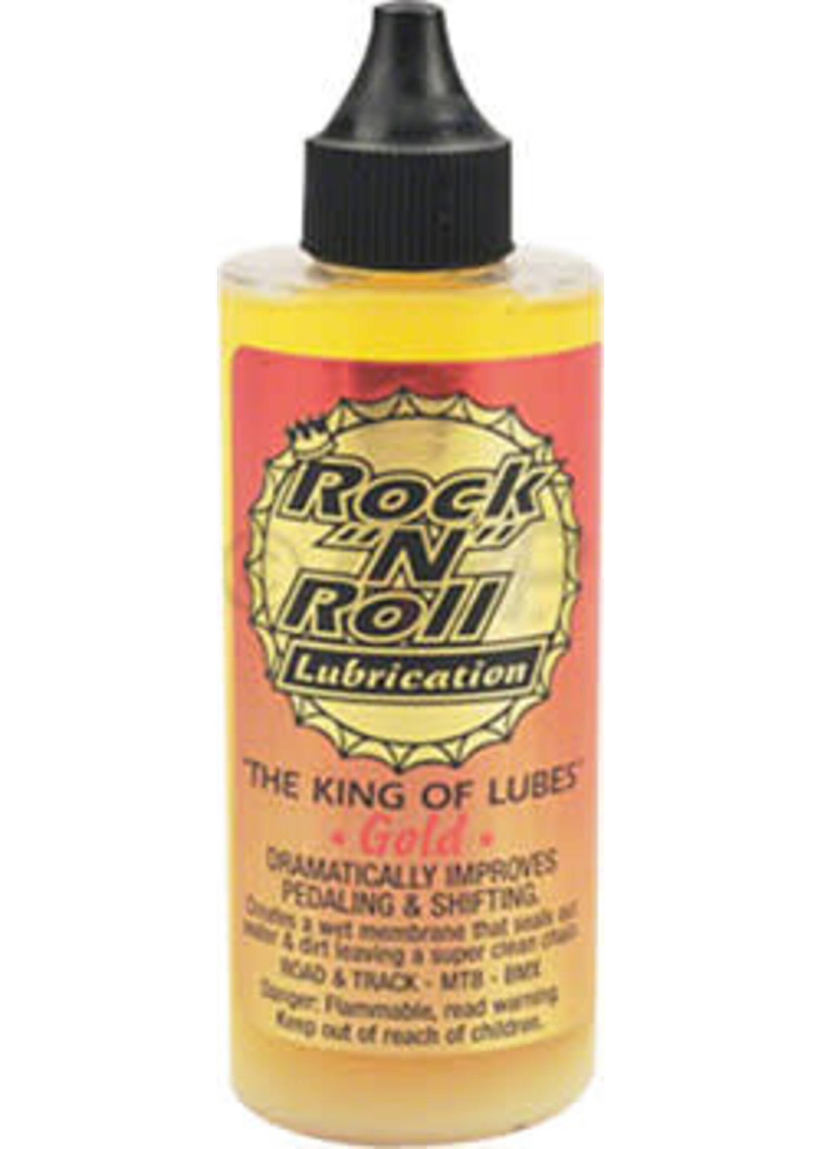Rock-N-Roll Rock-N-Roll Gold Bike Chain Lube - 4 fl oz, Drip