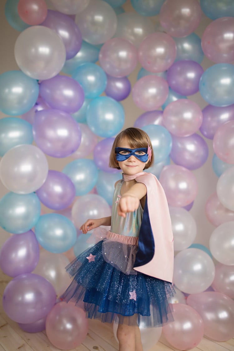 Great Pretenders Super-Duper Tutu, Cape & Mask Set in Pink & Navy from Great Pretenders