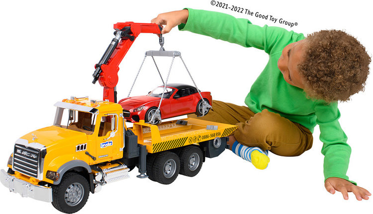 Bruder Mack Tow Truck with Roadster from Bruder