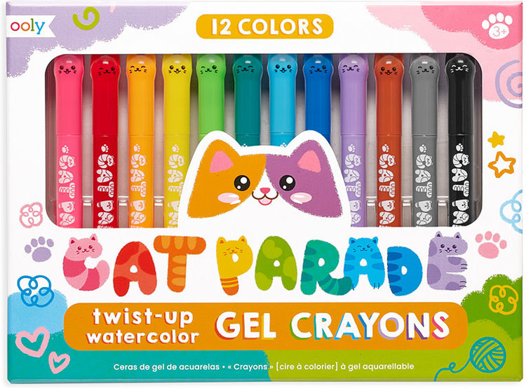 Ooly Cat Parade Twist Up Gel Crayons