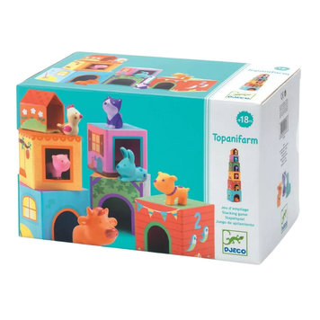 Djeco TopaniFarm Nest and Stack Blocks + Animals