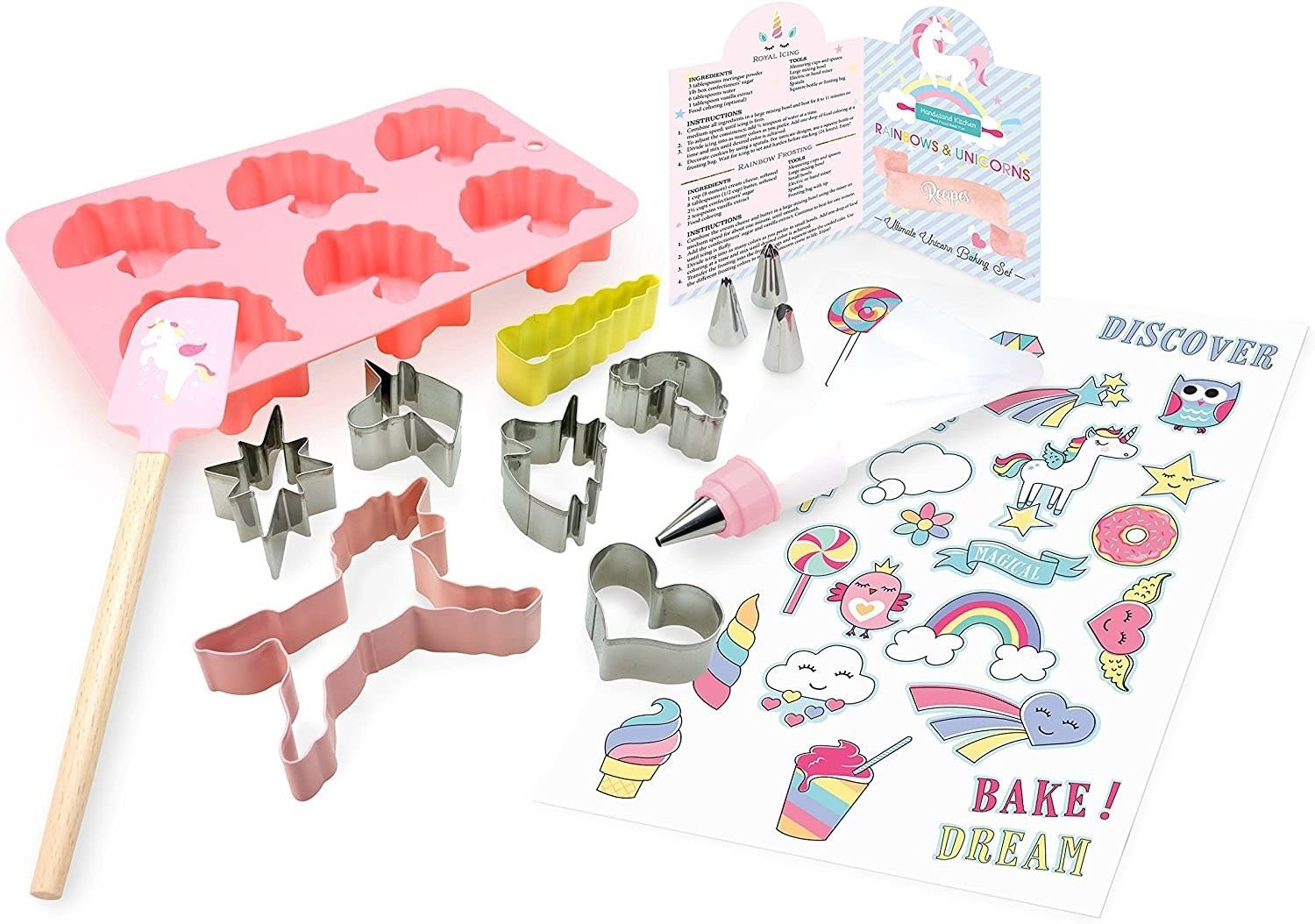 rainbows and unicorns baking set