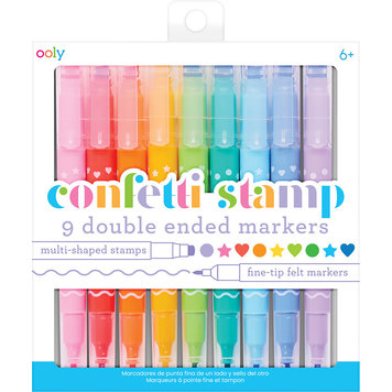 Confetti Stamp Double-Ended Markers