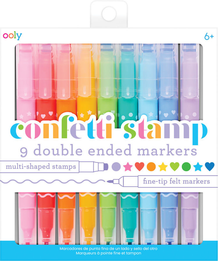 Confetti Stamp Double-Ended Markers - Mudpuddles Toys and Books