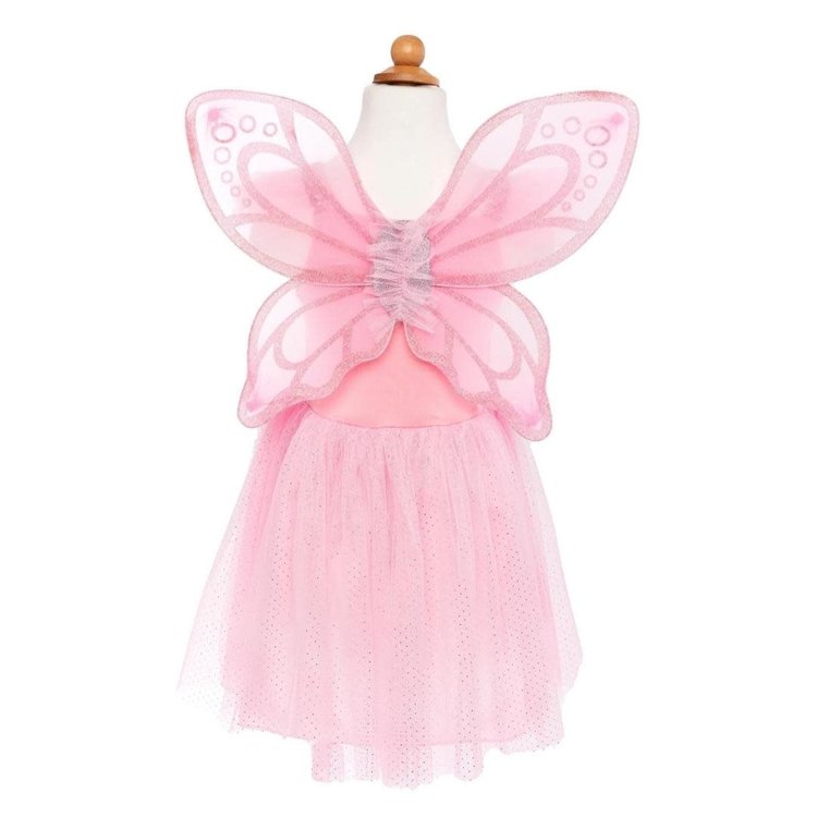 Great Pretenders Pink Sequins Butterfly Dress & Wings Size 5-7