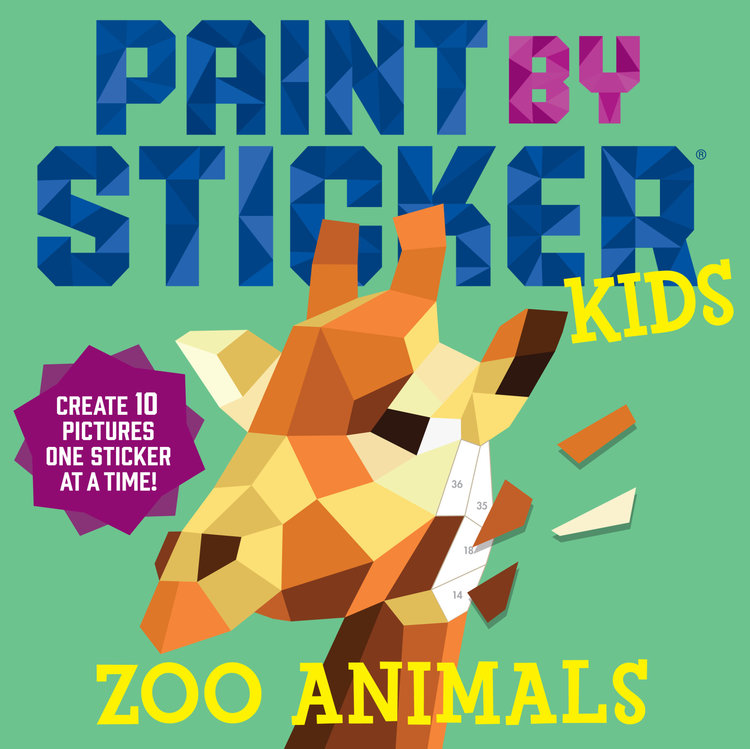 Paint By Sticker Kids Zoo Animals