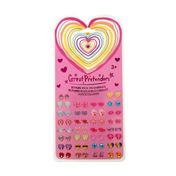 Great Pretenders Heart Sticker Earrings, 30 Pairs