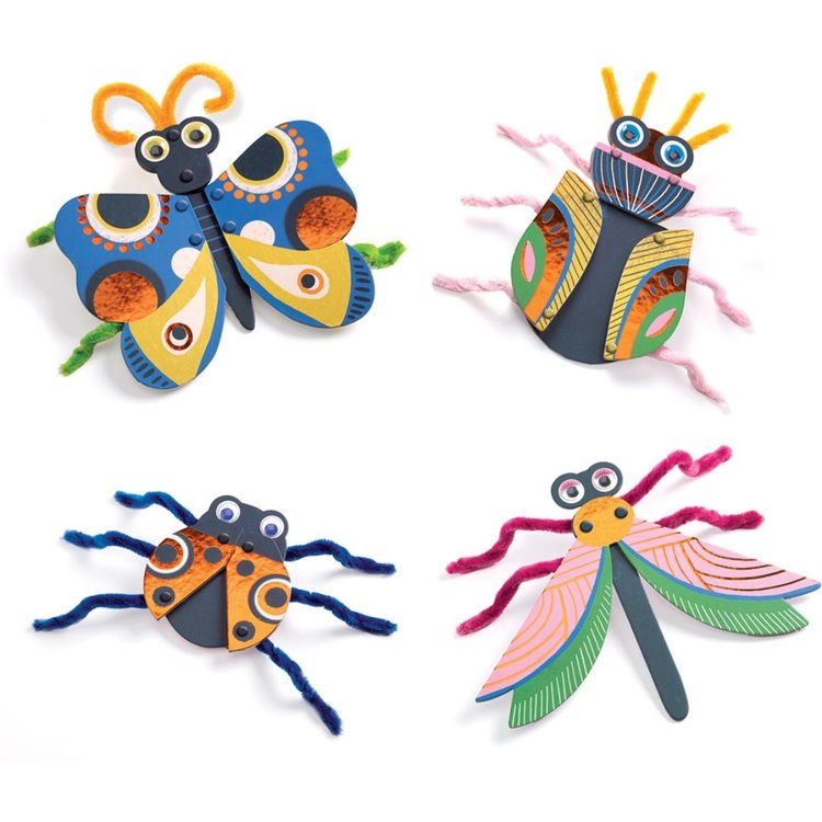 Djeco Fuzzy Bugs 3D Collage