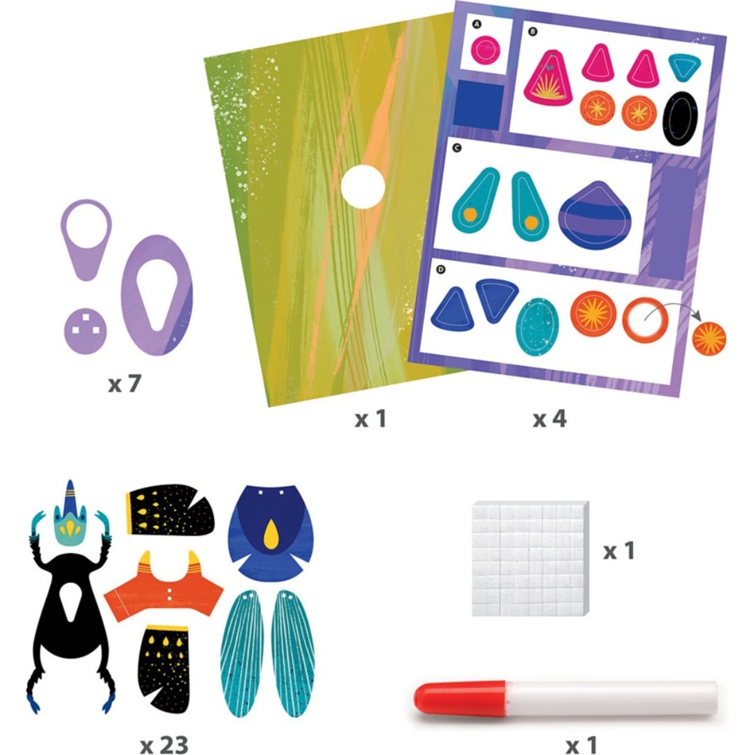 Ooly The Paper Works Sketchbook - Learning Bugs Educational Toys