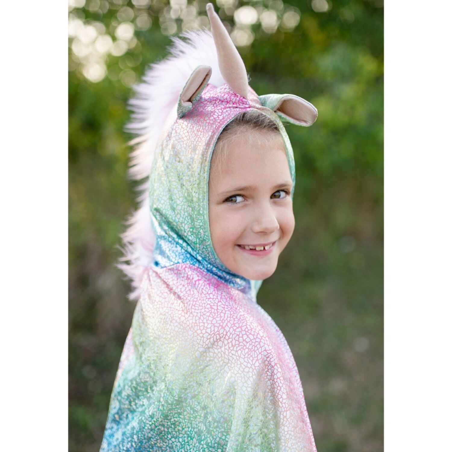 Great Pretenders Rainbow Reversible Unicorn Dragon Cape