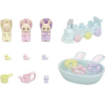 Calico Critters Triplets Baby Bathtime Set CC