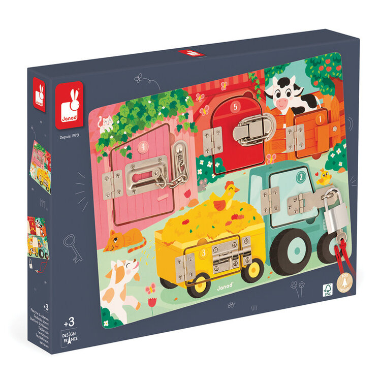 Janod Farm Padlocks Board