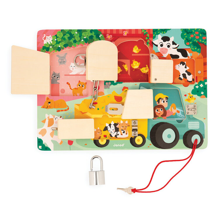 Janod Farm Padlocks Board