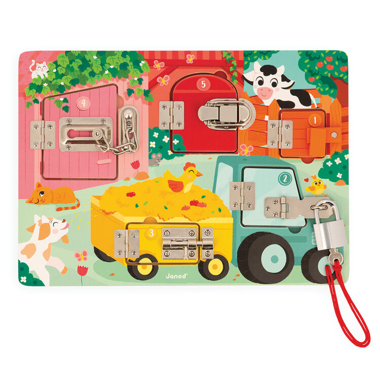 Janod Farm Padlocks Board