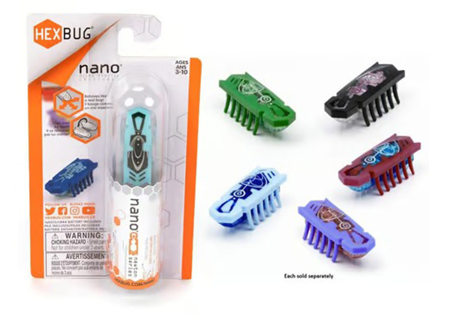 thumbnail image 2 of HEXBUG Nano Newton – Interactive Sensory Vibration Toy For Kids And Cats 2 of 4