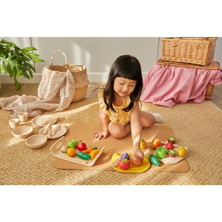 Plan Toys Wooden Fruits & Vegetables Set