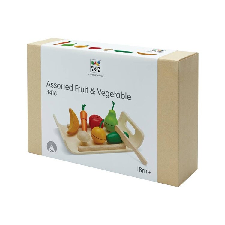 Plan Toys Wooden Fruits & Vegetables Set