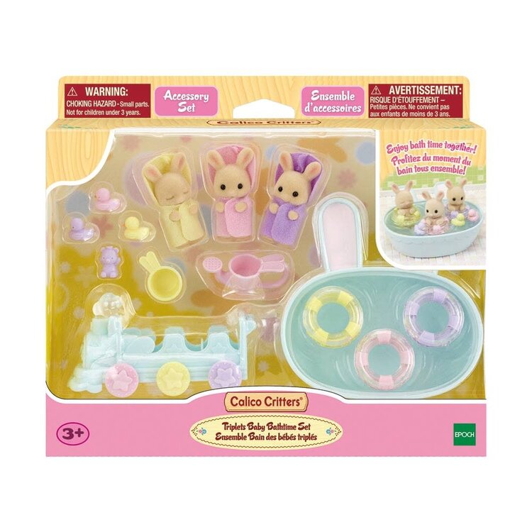 Calico Critters Triplets Baby Bathtime Set CC