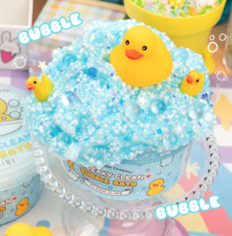 Squeaky Clean Bubble Bath Floam Kawaii Slime