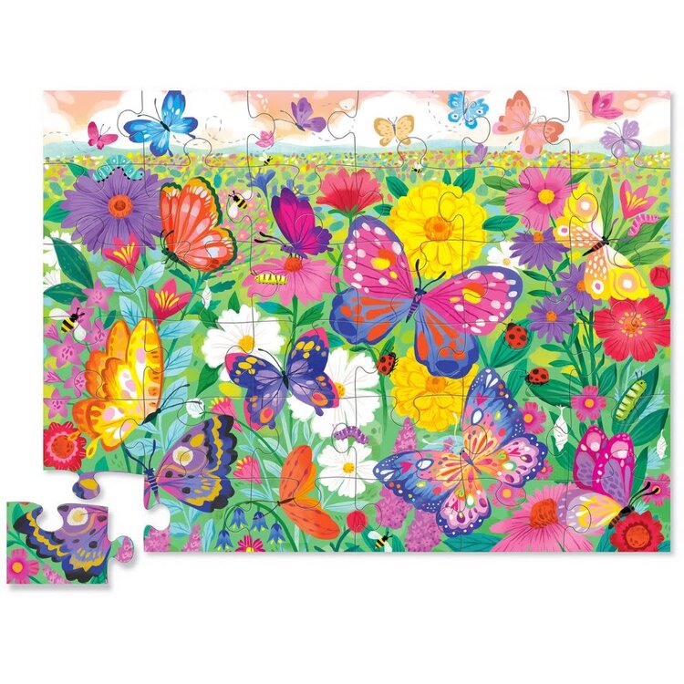 Crocodile Creek Butterfly Garden Floor Puzzle 36pc