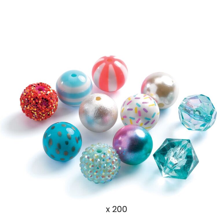 Djeco Silver Bubble Beads Jewelry Kit
