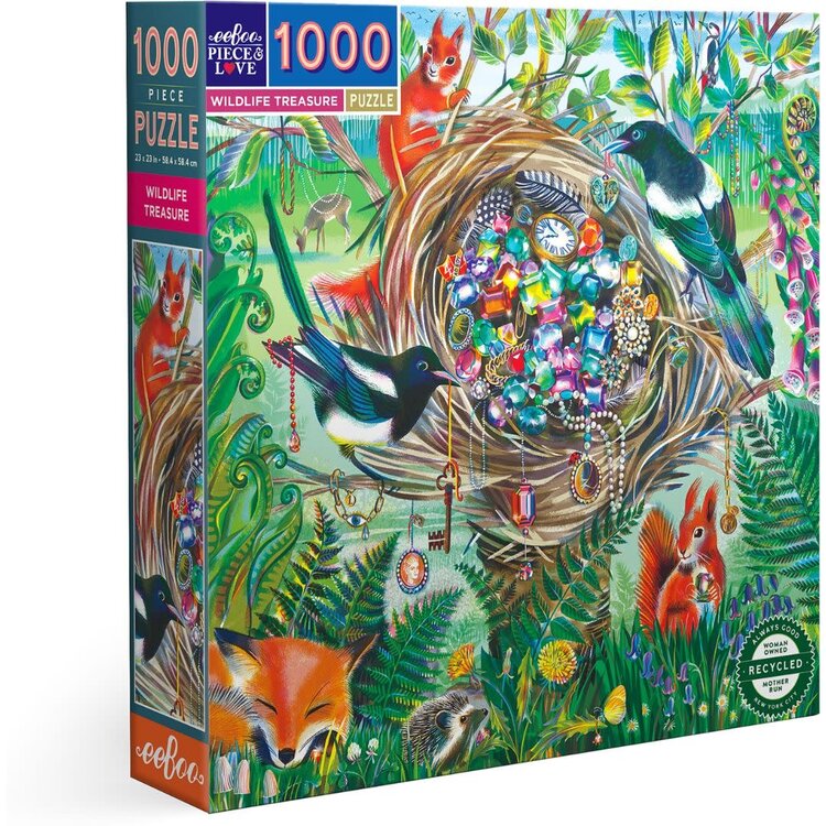 Eeboo Wildlife Treasure Puzzle 1000pc