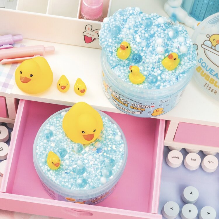 Squeaky Clean Bubble Bath Floam Kawaii Slime