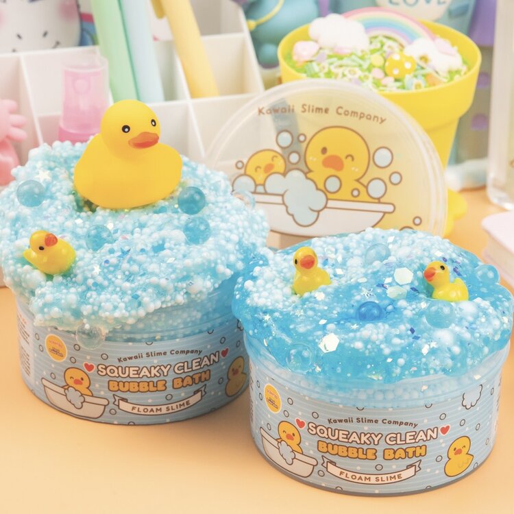 Squeaky Clean Bubble Bath Floam Kawaii Slime