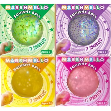 Marshmello Sparkle Squishy Ball