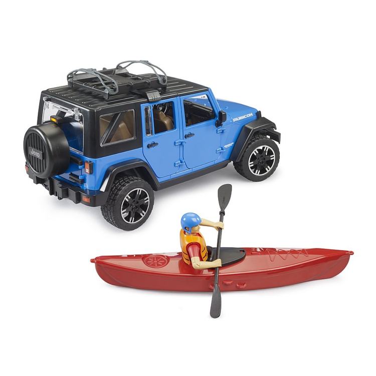 Jeep Wrangler Rubicon Unlimited w Kayak Driver Bruder