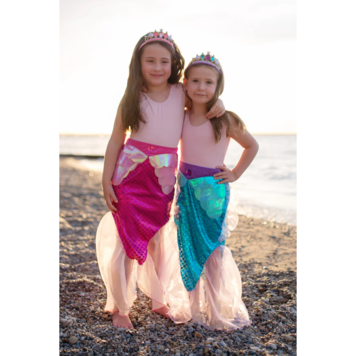 Great Pretenders Mermaid Glimmer Blue Skirt Set Size 5-6