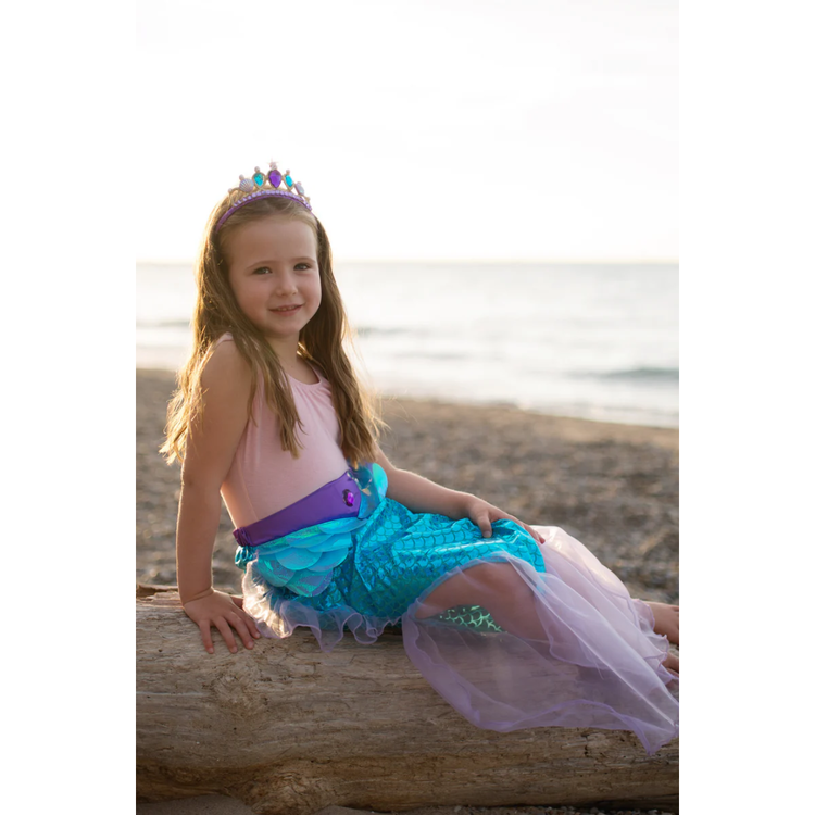 Great Pretenders Mermaid Glimmer Blue Skirt Set Size 5-6