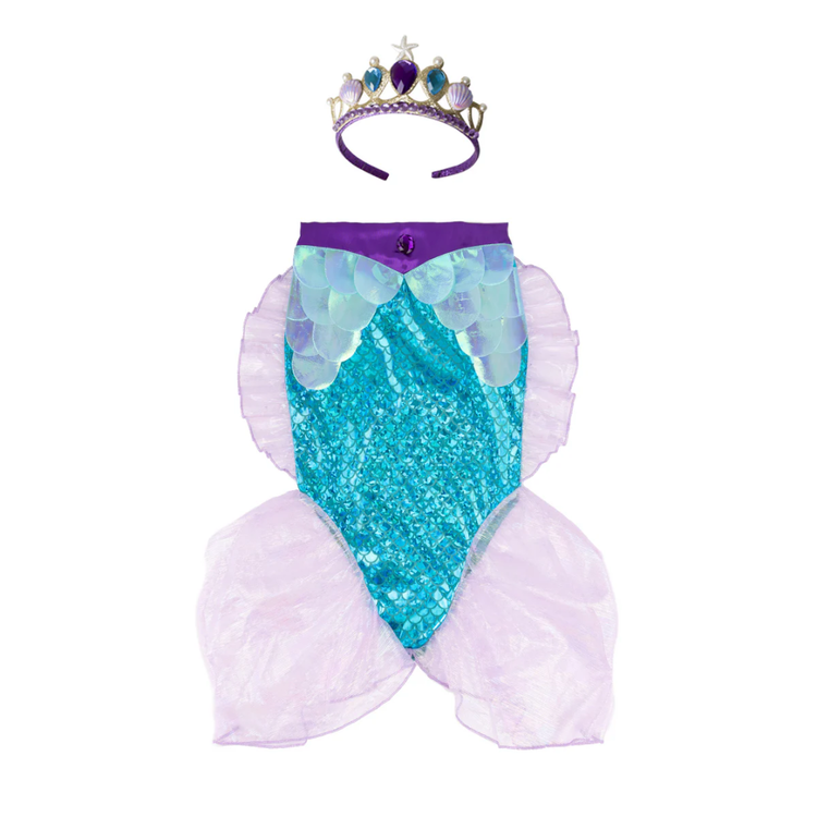 Great Pretenders Mermaid Glimmer Blue Skirt Set Size 5-6