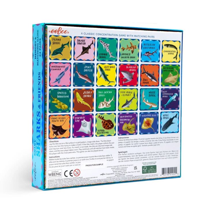 Sharks & Friends Shiny Memory Game