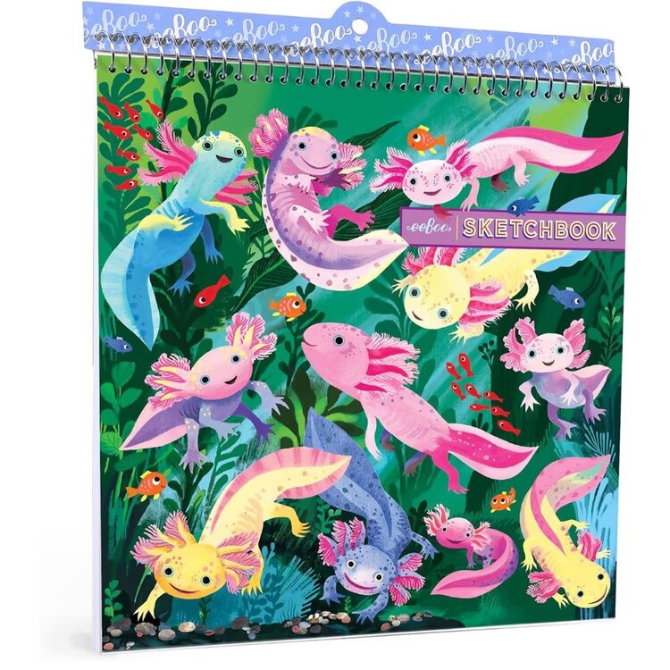 Eeboo Axolotl Square Sketchbook