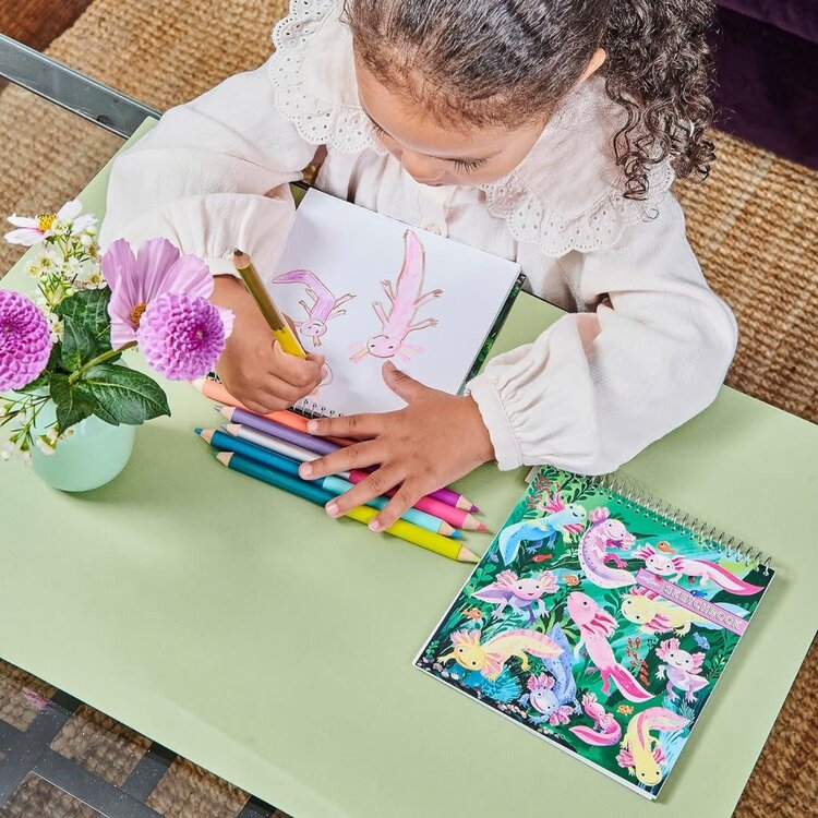 Eeboo Axolotl Square Sketchbook