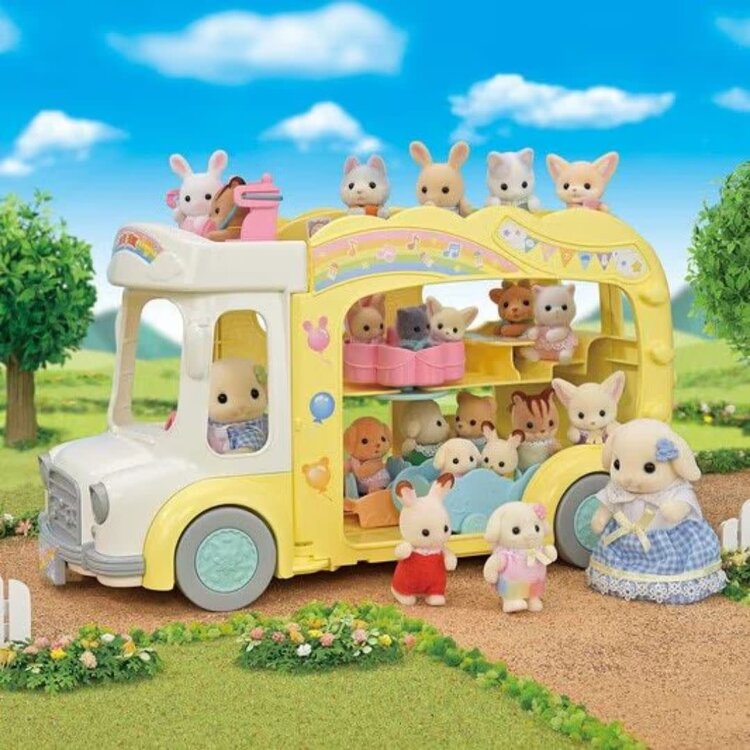 Calico Critters Rainbow Fun Nursery Bus Calico Critter CC