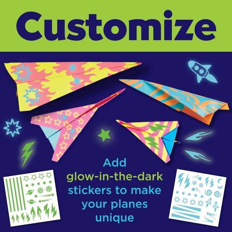 Stunt Squadron Neon Glow Paper Airplanes
