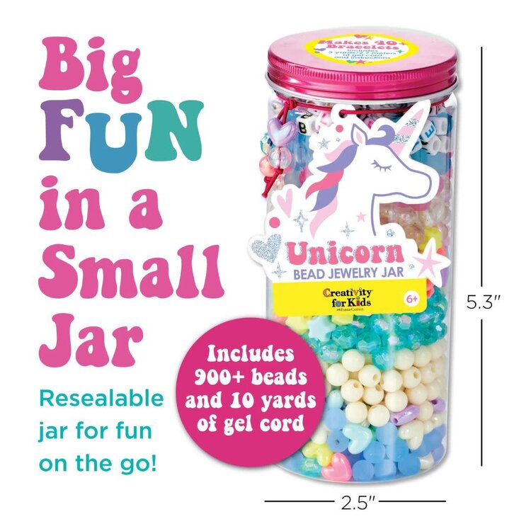 Unicorn Bead Jewelry Jar