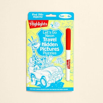 Highlights Highlights Let's Go Neon Travel Hidden  Pictures Puzzle