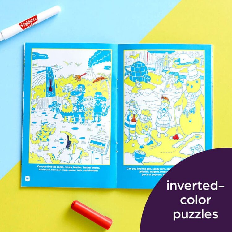 Highlights Highlights Let's Go Neon Travel Hidden  Pictures Puzzle