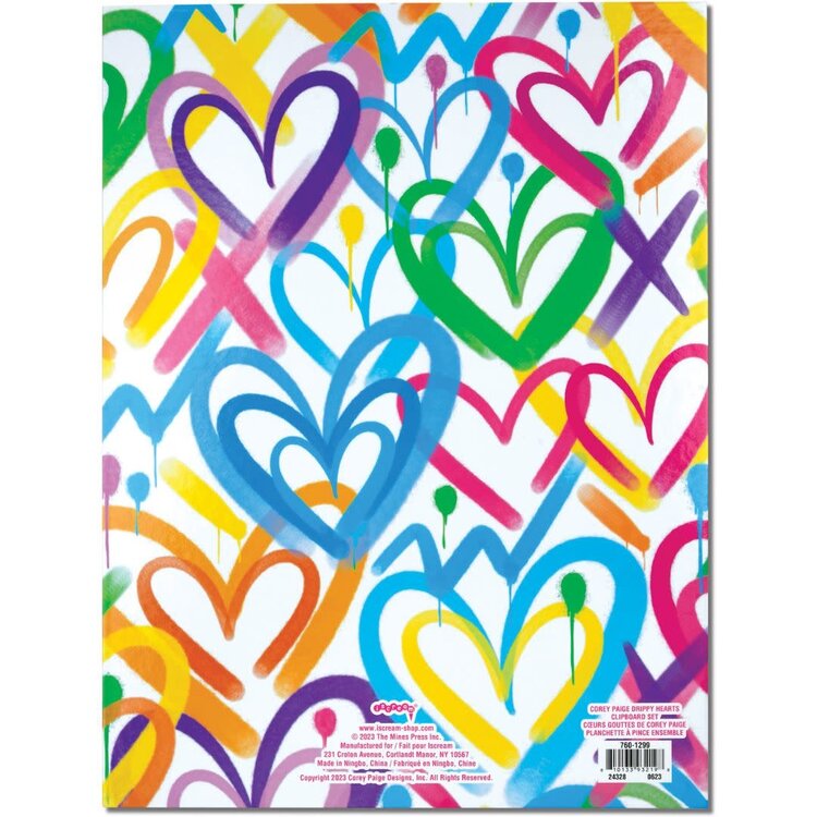 Iscream Cory Paige Hearts Clipboard Set