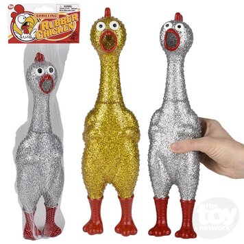 Toy Network Sparkle Rubber Chicken 13 in
