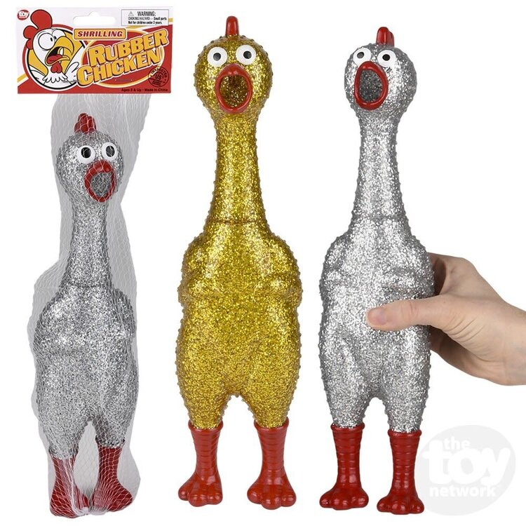 Toy Network Sparkle Rubber Chicken 13 in
