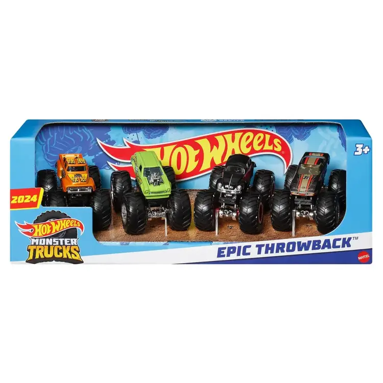 Mattel Hot Wheels Monster Trucks 1:64 4-Pack