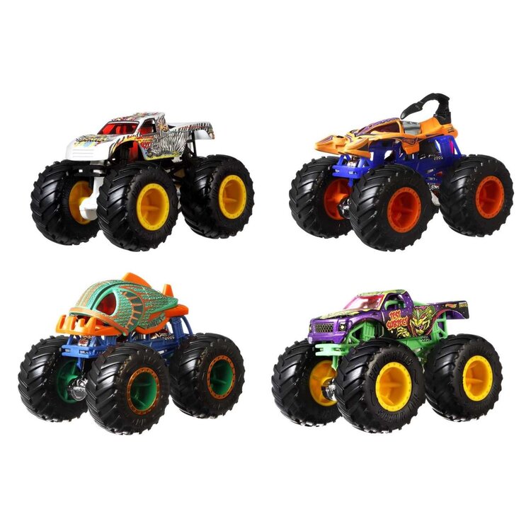 Mattel Hot Wheels Monster Trucks 1:64 4-Pack