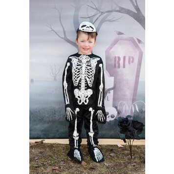 Great Pretenders SALE! Skeleton Shirt Pants Mask Size 3-4 Glow In Dark