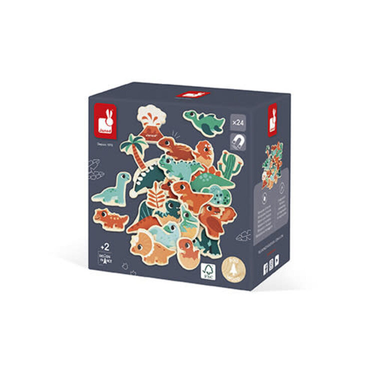 Janod Dino Magnets 24 pieces