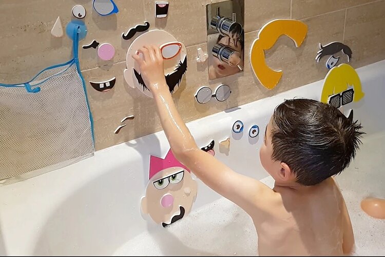 Silly Faces Bath Time Stickers